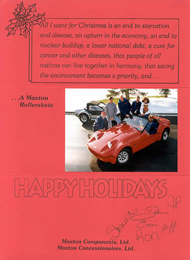 1991 Maxton Christmas Card