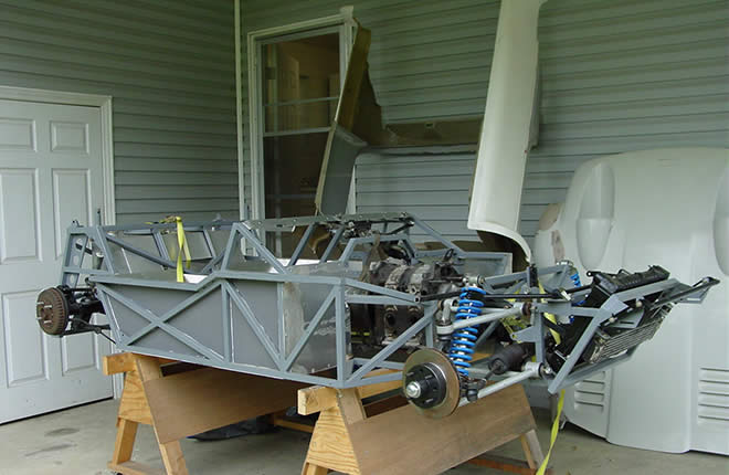 Prototype 1 delayed re-build without body and tires.